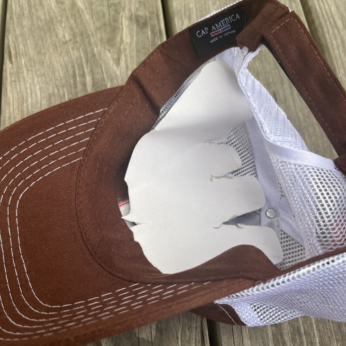 NWOT Hannaford Supermarket Hat Close to Home Brown with White Mesh Adjustable - Picture 6 of 6