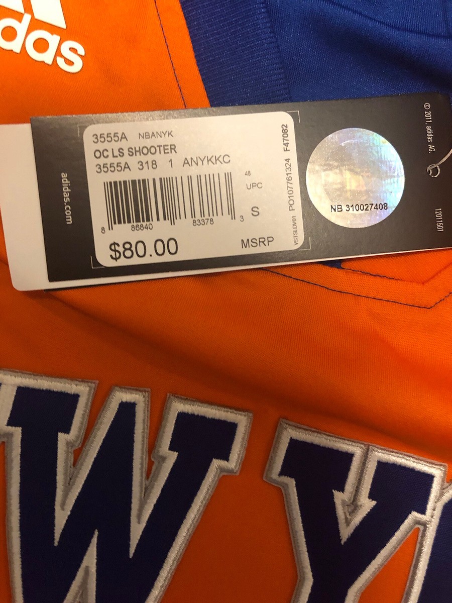 Adidas Knicks Shooting Shirt Jersey Men's Sz Small S New