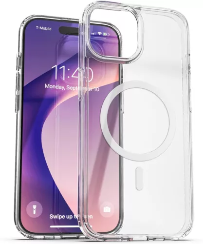 Funda Magnética Para Apple iPhone 15 14 13 12 11 Pro Max Transparente Antigolpes Mag Cover - Imagen 2 de 10