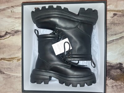 Tony Bianco Volcano Volcano Leather Chunky Boots Black UK EU