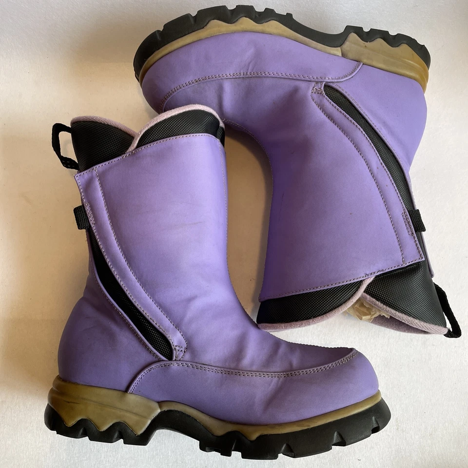 Botas de Nieve "Lands End" Invierno Forradas de Vellón Niñas Talla 8M Rosa Púrpura Foto 4 de 4