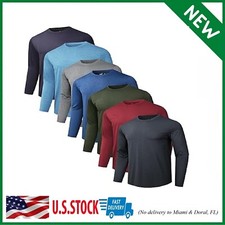 7 Pack Long Sleeve Shirts for Men Moisture Wicking Sun Protection UV UPF SPF ...