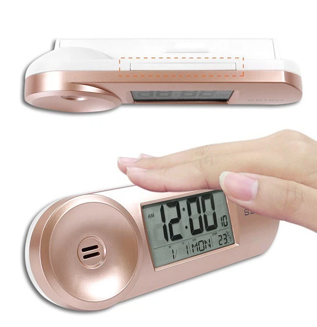 Seiko LCD LED light Table alarm Clock QHL067P Calendar Thermometer day/date - Image 3 of 4