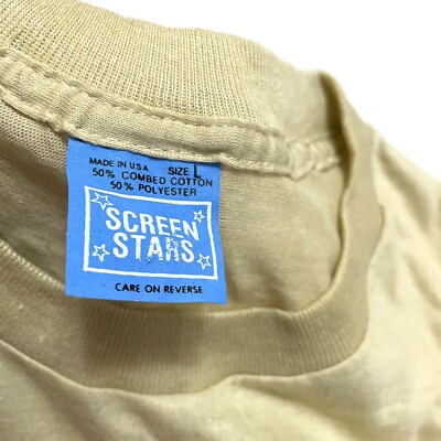 Vintage Screen Stars Blue Tag Fly Me 50/50 T Shirt L / M / S | eBay
