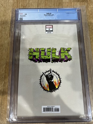 HULK #4 (MARCO MASTRAZZO VIRGIN VARIANT)(2022) COMIC BOOK ~ CGC GRADED 9.8 NM/M - Picture 2 of 4