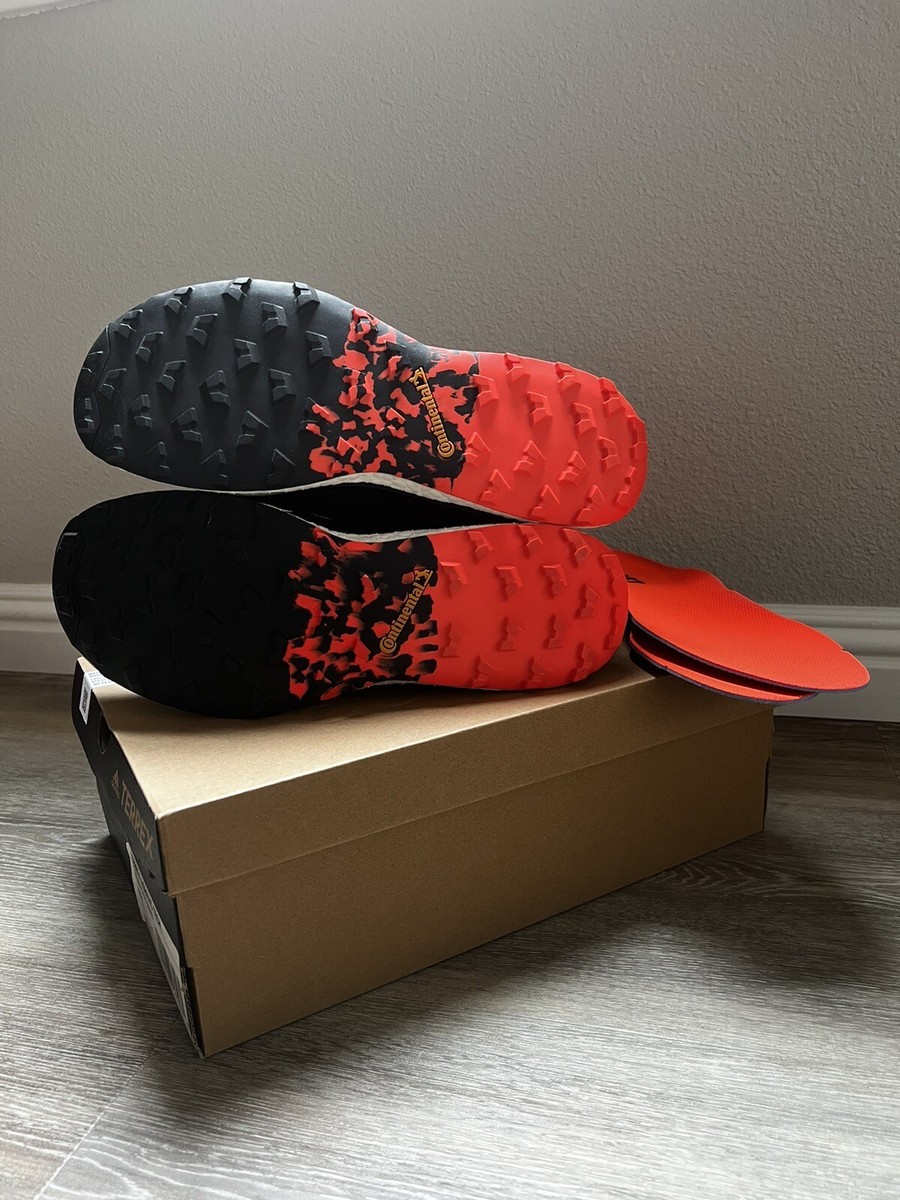 Size 10 - adidas Terrex Agravic Tech Pro Trail Black Solar Red for sale  online | eBay