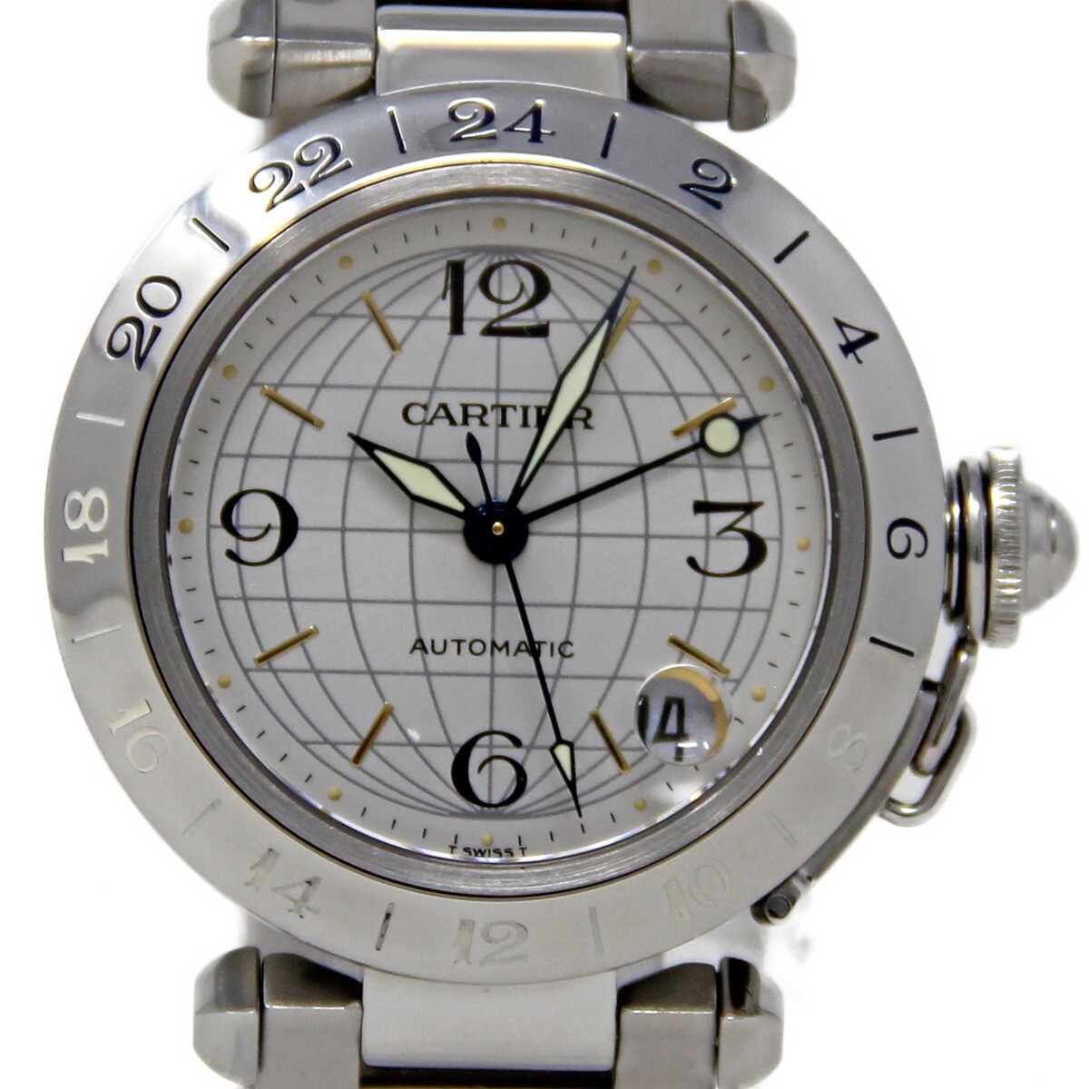 Cartier Pasha GMT 35mm Steel Automatic Watch W31029M7 with 2-Year Warranty-image