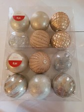 Ashland Christmas Shatterproof L Ornaments 2 Packs 12 Total One dented See Pic