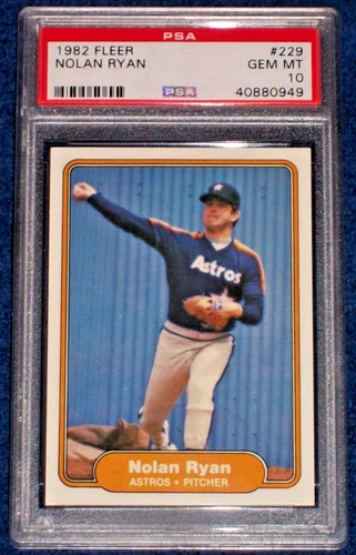 1982 Nolan Ryan #229 Fleer PSA 10 Houston Astros