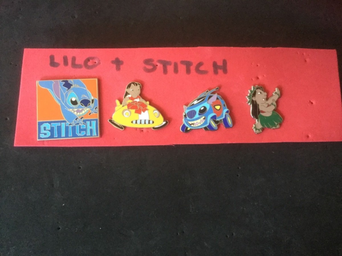 Disney Lilo & Stitch. Set of 4 Pins. See Photos. | eBay