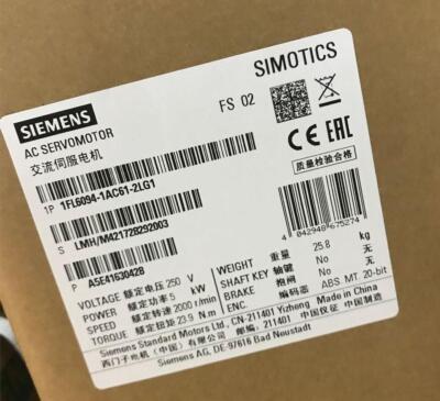 1FL6 094-1AC61-2LG1 NEW SIEMENS SIMOTICS Operating Voltage 1FL6094-1AC61-2LG1