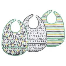 JJ Cole Bib Set, 50 Shapes of Grey (Pack of 3)