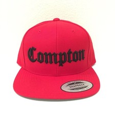Compton Snapback Hat 3D Embroidery Cap Yupoong N.W.A Eazy E Adjustable Red