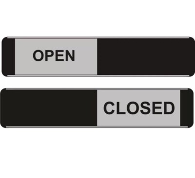Sliding Door Sign - Open Closed - 255x52mm (1)