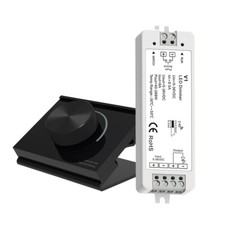 12V 24V PWM LED Dimmer 2.4G Wireless Brightness Remote Control Rotary Knob Panel