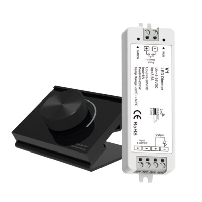 DC12V-24V LED PWM Dimmregler 2.4G RF Dreh Fernbedienung DC Streifen Funkdimmer