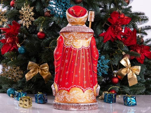 Holz geschnitzte Weihnachtsmannfigur 12", Krippe, russischer Weihnachtsmann, MADE IN UKRAINE - Bild 7 von 11