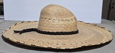 Western/Sombrero Wide Brim Som-Her Palm Straw Hat Men's Medium 21" Mexico