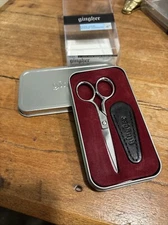 NIB Genuine Gingher 4” Knife Edge Sewing Scissors w/Sheath SEALED Original Box