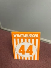 WHATABURGER TABLE TENT No. 44 Place CARD TEXAS HAMBURGER RESTAURANT #44 Glossy