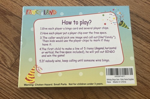 Birthday Bingo Game 24 Players For Kids Party Game Supplies Unopened - Picture 5 of 7