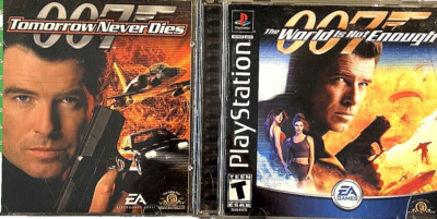 TOMORROW NEVER DIES & THE WORLD IS NOT ENOUGH PLAYSTATION 1 JAMES BOND 007