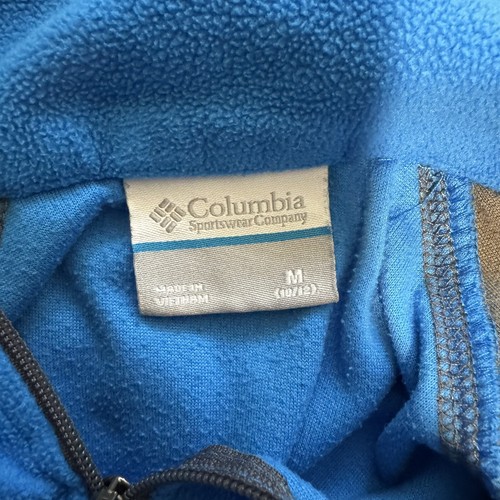 Columbia Pullover Blue Fleece 1/2 Zip Light Weight Boys M 10/12 - Picture 4 of 4