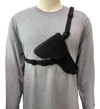 For ANY 5" 1911 (Colt Kimber Rock Island ++), Right Hand CHEST Flap Holster