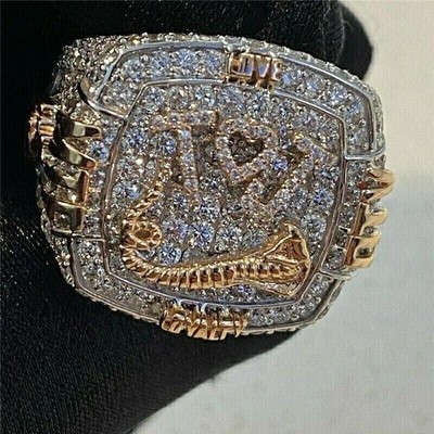 14K Yellow Gold Plated Men's 3Ct Round Cut Real Moissanite Customize  Ring
