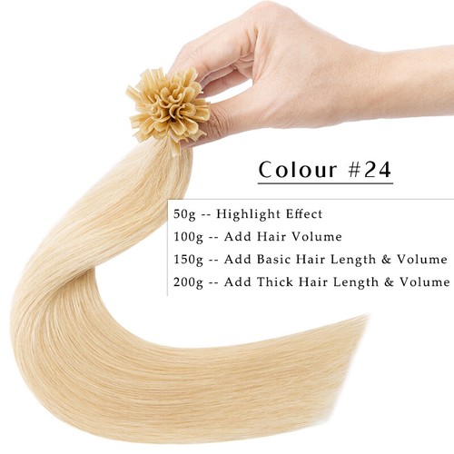 100% Real Remy Human Hair Extensions Keratin Nail U Tip Pre-bonded Indian Remy - Picture 35 of 54