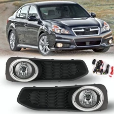 for 2013-2014 Subaru Legacy Fog Lights Front Bumper Lamps Wiring Switch Kit PAIR