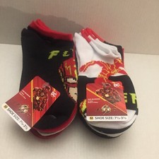 NEW DC The Flash Kids Two 5 Pack Socks - Shoe Size 7.5 - 3.5