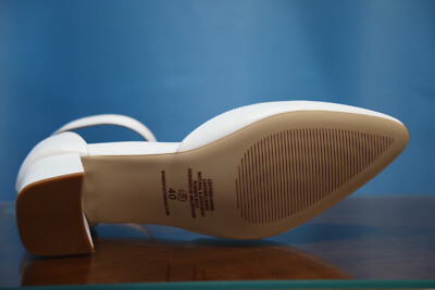 BRAND NEW Bared Footwear Griffon 40(US White Leather Heels,  Bridal/Wedding