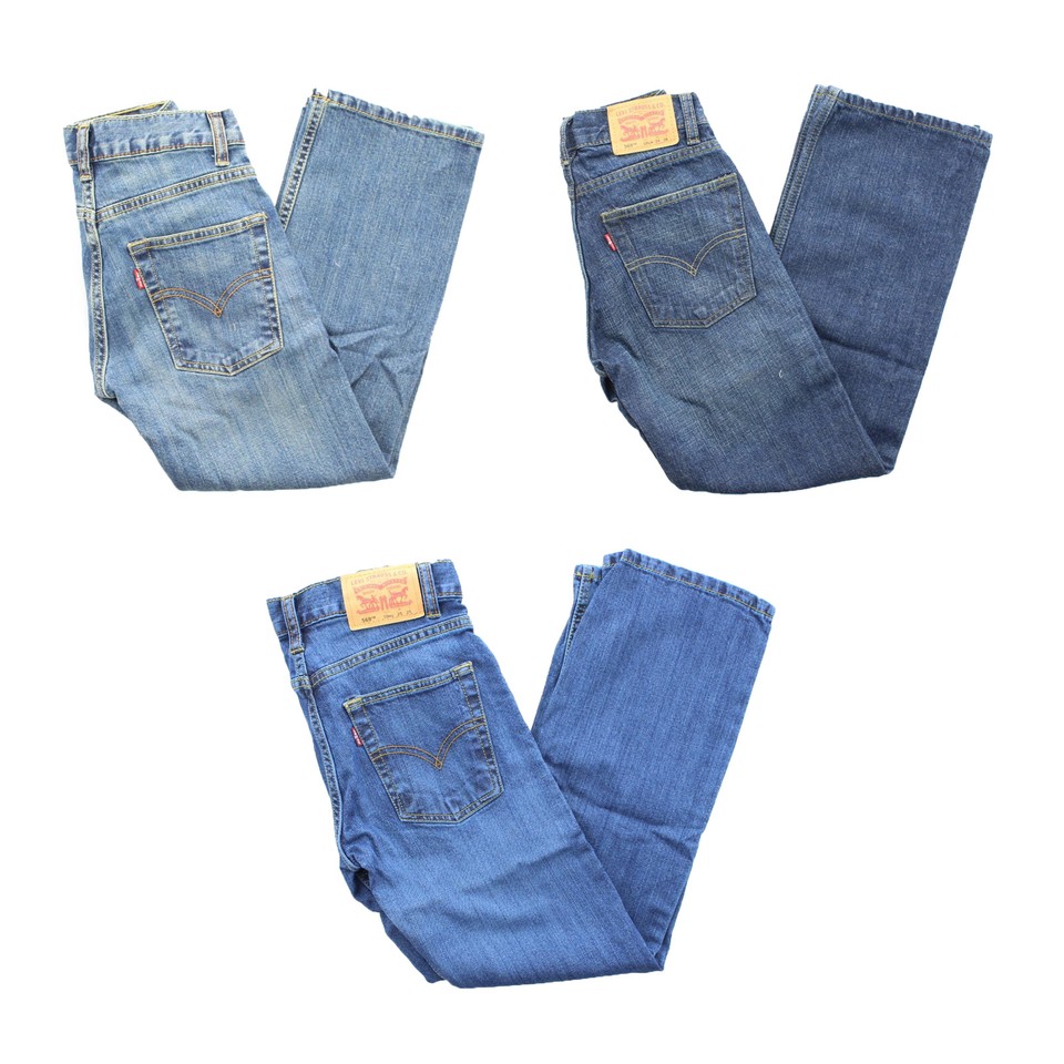 Levi's Boy's Youth 569 Regular Loose Straight Mid Rise Denim Jeans Pants