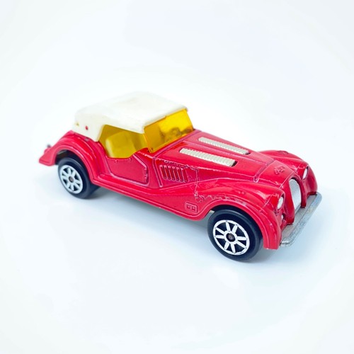 Vintage Majorette #261 Morgan Convertible Roadster Red White 1:50 France - Picture 5 of 13
