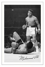 MUHAMMAD ALI BOXING SIGNED AUTOGRAPH PHOTO PRINT