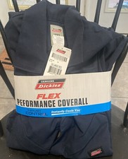 Mens Dickies Navy Blue Flex Performance Long Sleeve Coverall Sz 2XL Regular NEW
