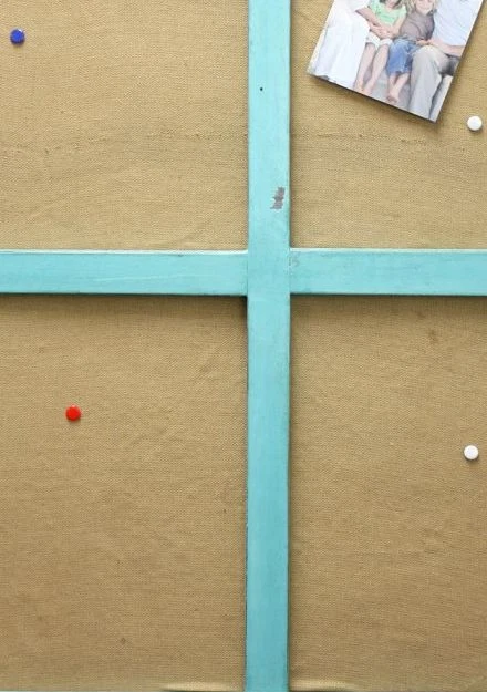 Memory  Board Window Frame Distressed Antique Blue,  22" x 28" FETCO - Image 2 of 2