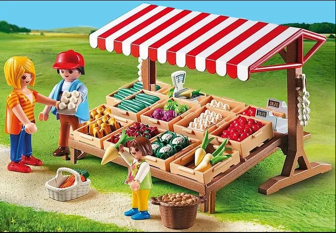 Playmobil market stall sales