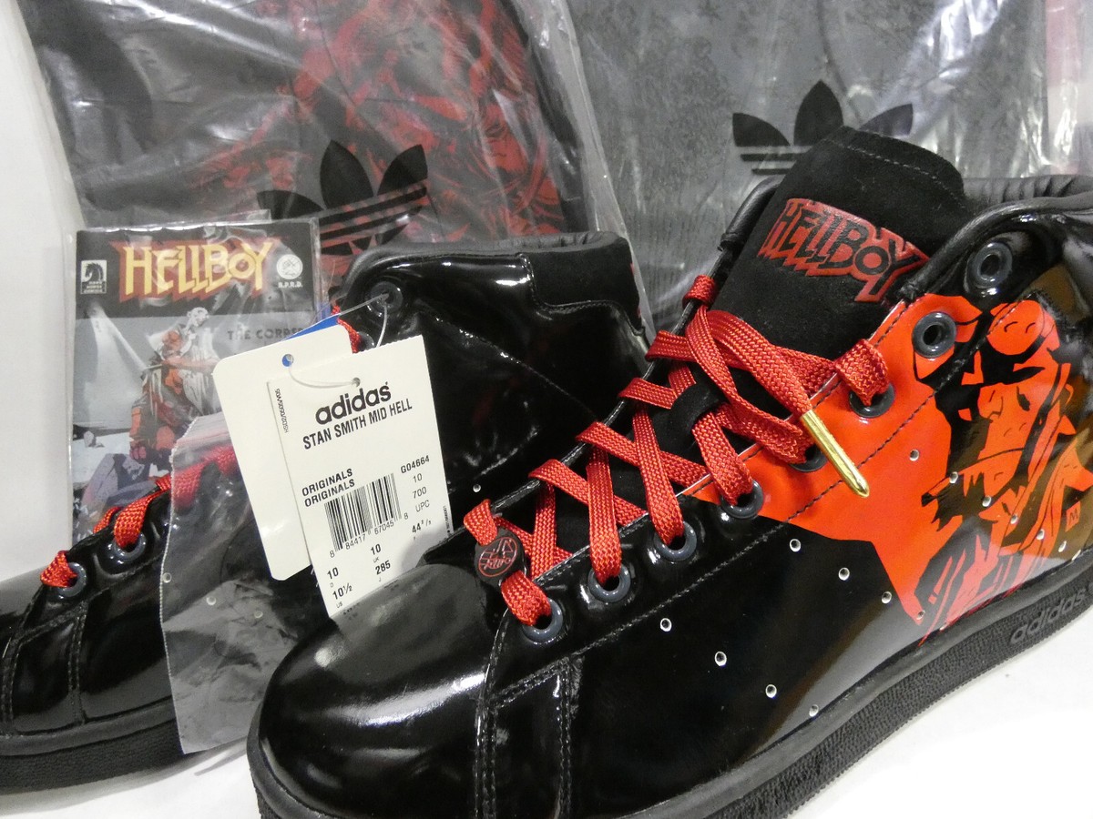 Rare HELLBOY Adidas Sneakers Stan Smith mid Size 10.5 Never Worn 