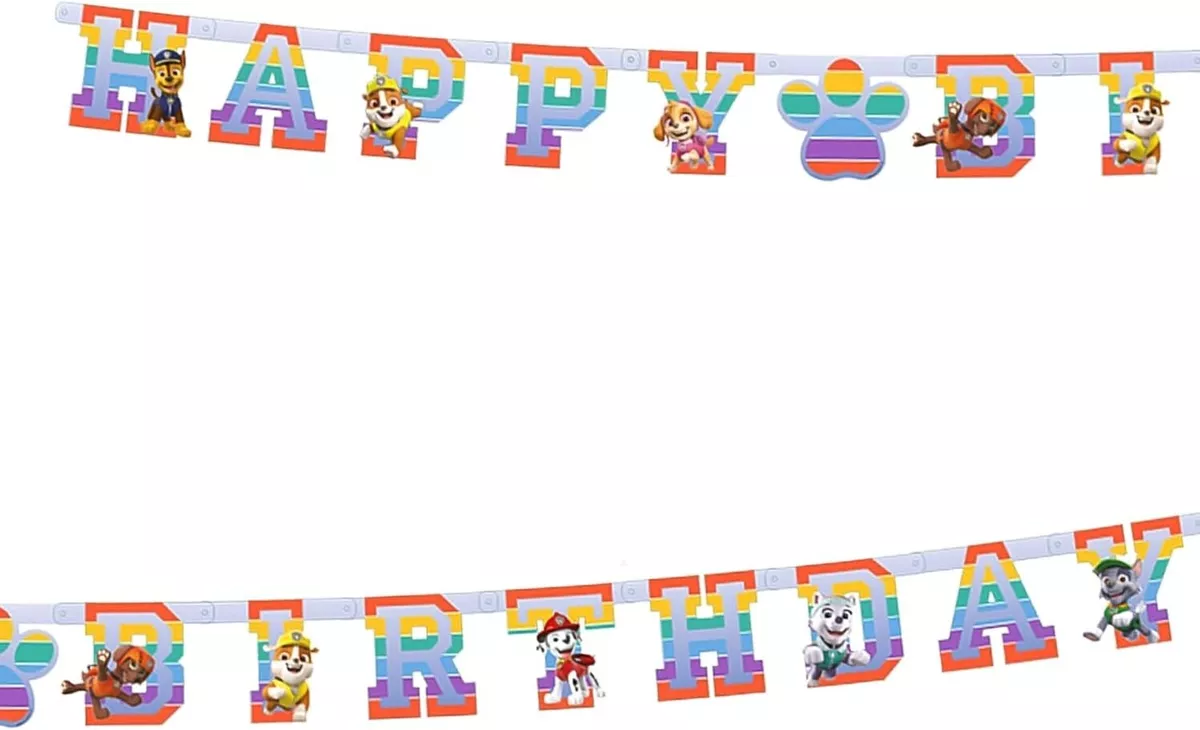 Paw patrol birthday banner deals