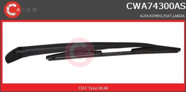 Bras d'essuie-glace arrière pour Alfa Romeo 147 et Lancia Y en acier noir