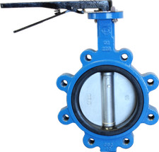 4 CPS Lug Style Ductile Iron Butterfly Valve, 316SS Disc, EPDM Liner