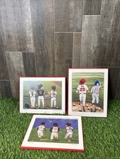 Lot of 3 T. Richard Baseball Art Plaques – Field of Dreams, Home Run, Hit & Run