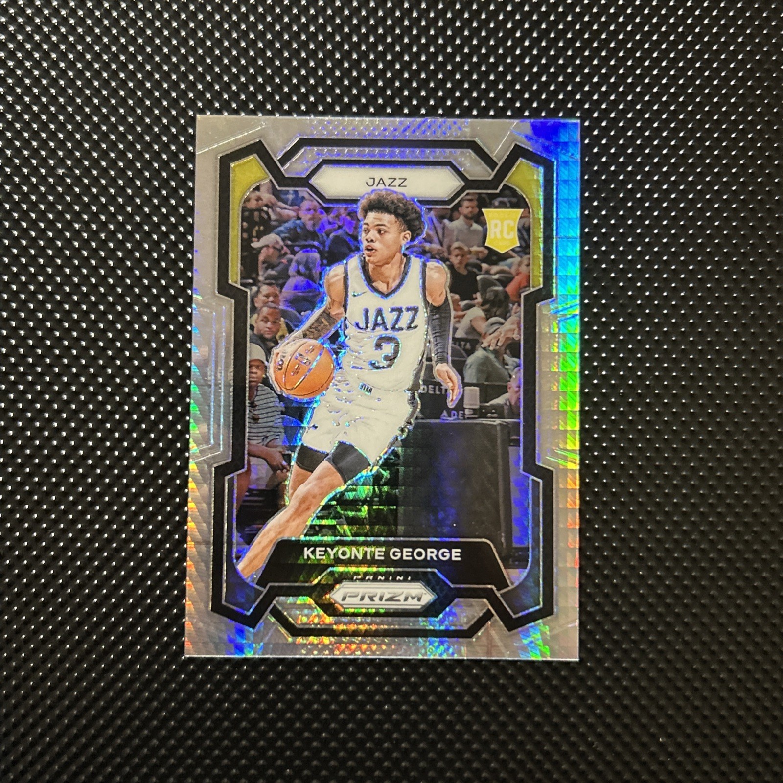 2023-24 Prizm Keyonte George RC Prizms Hyper Rookie #127 Jazz