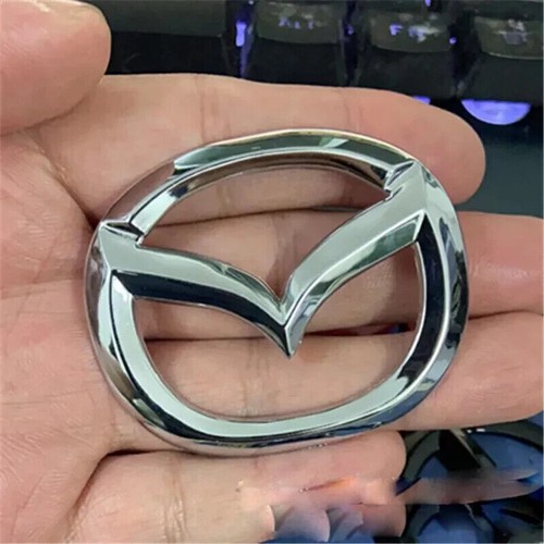 Chrome Silver Car Steering Wheel Emblem Logo Badge for Mazda 3 6 CX-3 CX-5 CX-9 - Picture 2 of 3