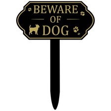 Beware of Dog Sign with Stake for Fence 7.09" x 3.54" Dog Warning Yard Signs ...