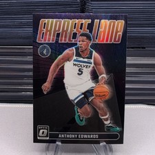 Panini Donruss Optic Express Lane Anthony Edwards #24 Purple Prizm Timberwolves