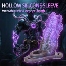 Fantasy Penis Extender Sleeve Girth Enlarger Wearable Enhance Sheath with Ring
