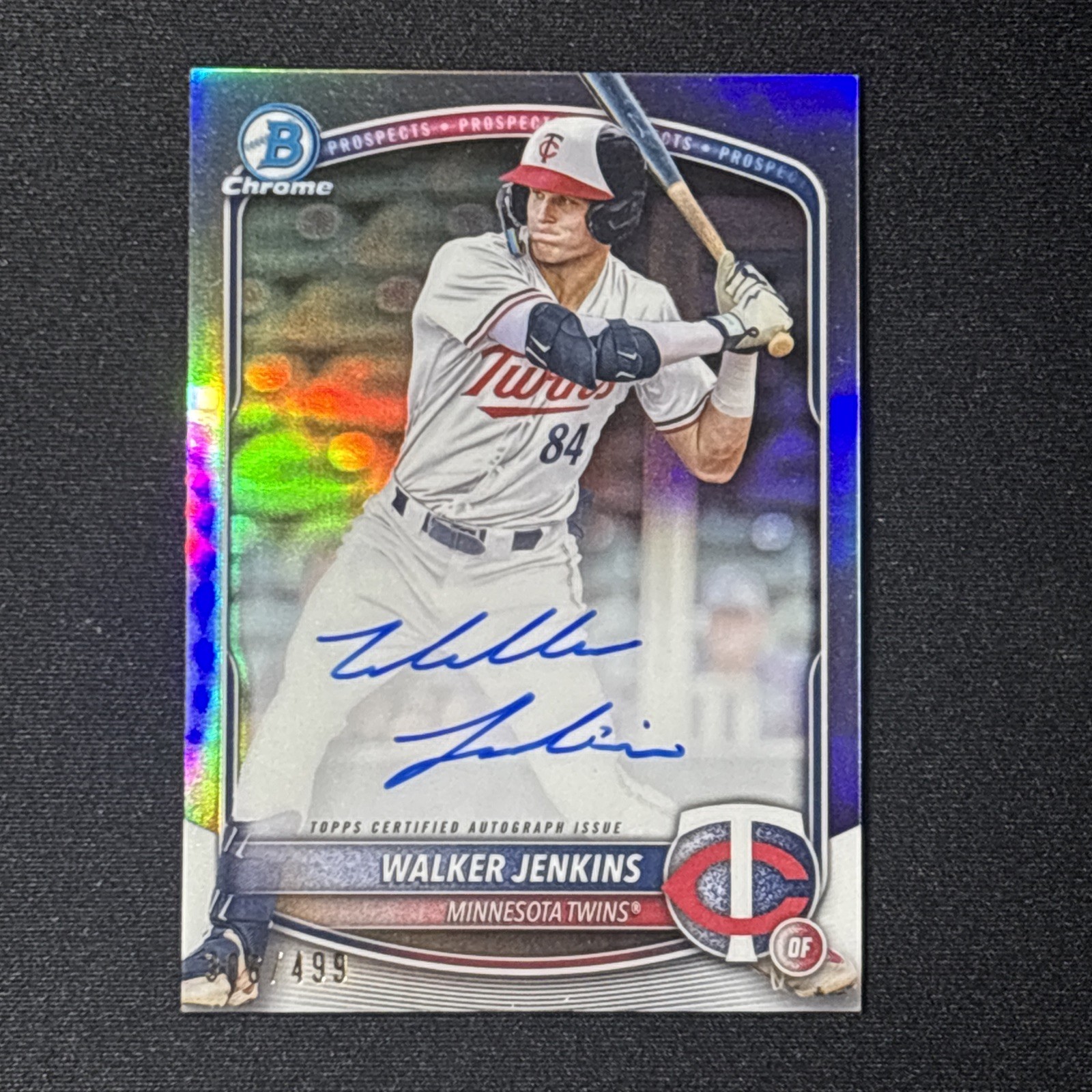 2025 Bowman Chrome Walker Jenkins Auto /499 Refractor CPA-WJ